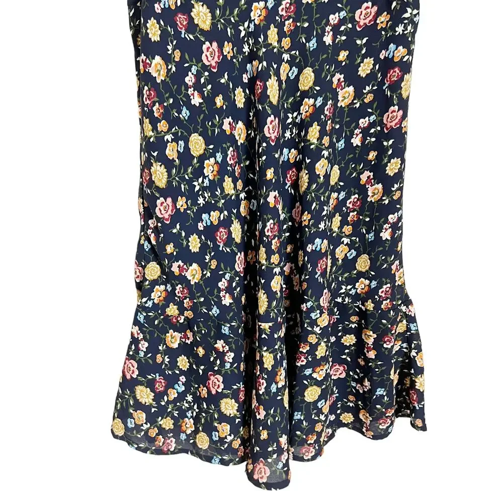 J.Crew Mercantile Black Floral Sleeveless Dress Size 4 - Picture 5 of 10